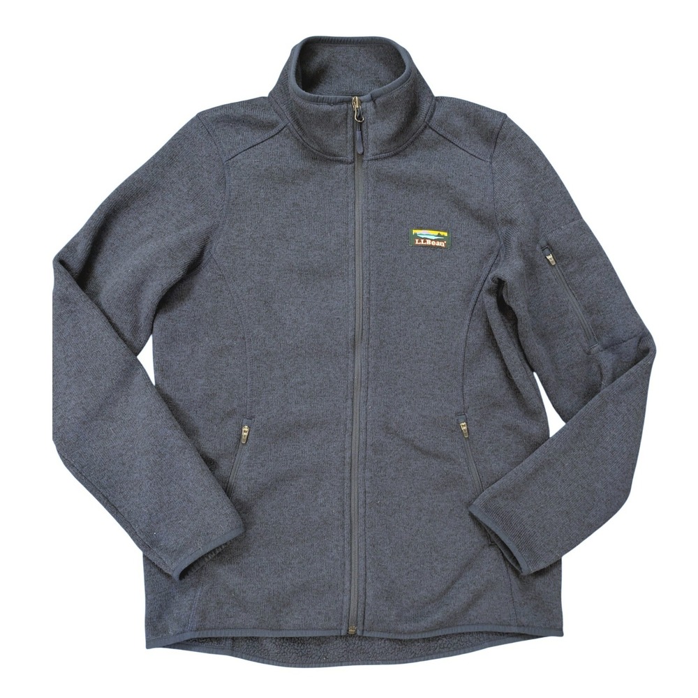 LL Bean Better Sweater Women's Full Zip Fleece Jacket Small Navy Gorpcore 504888